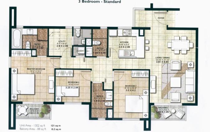 Three Bedroom Apartment - Centrium IMPZ, Дубай